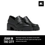 SOREL Women's Joan Now City Loafer - Black, Black - 8