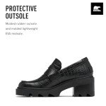 SOREL Women's Joan Now City Loafer - Black, Black - 8