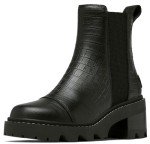 SOREL Women's Joan Now Chelsea Boot - Black, Tawny Buff - 7.5