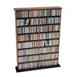 Prepac 2 Column Display Cabinet Media Storage, 38.75" Wide, Cherry