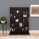 Prepac 2 Column Display Cabinet Media Storage, 38.75" Wide, Cherry