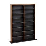 Prepac 2 Column Display Cabinet Media Storage, 38.75" Wide, Cherry