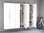 Prepac HangUps 30" Shoe Storage Cabinet, Cabinet Wall Mount, Wall Cabinet Storage for Shoes with 40 Cubbies, Ideal for Utility Room, Garage and Bedroom, 30" W x 72" H x 16" D, White