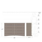 Prepac Sonoma 8 Drawer Double Dresser for Bedroom, Wide Chest of Drawers, Bedroom Furniture, Clothes Storage and Organizer, 17.25" D x 59" W x 37" H, Black, BDC-6338