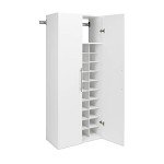 Prepac HangUps 30" Shoe Storage Cabinet, Cabinet Wall Mount, Wall Cabinet Storage for Shoes with 40 Cubbies, Ideal for Utility Room, Garage and Bedroom, 30" W x 72" H x 16" D, White