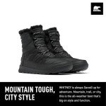 SOREL Women's Whitney II Waterproof Lace Boot, Black