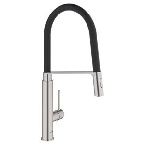GROHE 31492DC0 Concetto Semi-Pro Kitchen Faucet with Pull-Out Sprayer Supersteel (Stainless Steel)