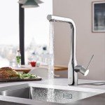 GROHE 30271000 Essence New 1-Handle L-Spout Kitchen Faucet in Starlight Chrome