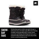 SOREL Children's Yoot Pac Nylon Waterproof Boot - BLACK - 6