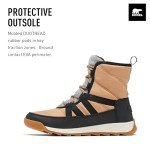 SOREL Women's Whitney ll Plus Lace Waterproof Boot - Tawny Buff, Black - 7.5