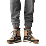 SOREL Women's Whitney ll Plus Lace Waterproof Boot - Tawny Buff, Black - 7.5