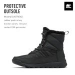 SOREL Women's Whitney II Waterproof Lace Boot, Black