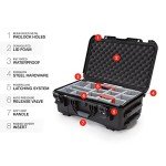 Nanuk 935 Waterproof Carry-On Hard Case with Wheels and Padded Divider - Black - Made in Canada