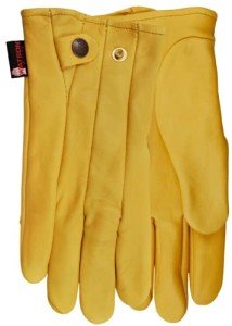 Watson Gloves Durabull Glove - Cowhide Leather, Canadian Roper Design, Slip-on Style Cuff with Snap Back Closure, Made in Canada (Medium)