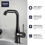GROHE 2348600A Essence, Single Hole Single-Handle L-Size Bathroom Faucet 1.2 GPM, Chrome