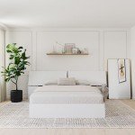 Nexera Panoramic Headboard, White, Queen