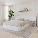 Nexera Panoramic Headboard, White, Queen