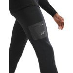 Arc'teryx Rho Heavyweight Bottom Men's | Warm Polartec Stretch Fleece Base Layer, Black, X-Large