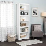 Prepac Sonoma Tall 6-Tier Bookcase 80"H with 2 Adjustable Shelves, White Storage Cabinet, Modern Display Cabinet, Bookshelf with Storage Shelves for Home Office, Living Room, Bedroom Organizer