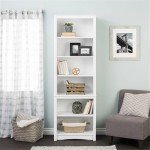 Prepac Sonoma Tall 6-Tier Bookcase 80"H with 2 Adjustable Shelves, White Storage Cabinet, Modern Display Cabinet, Bookshelf with Storage Shelves for Home Office, Living Room, Bedroom Organizer
