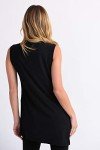 Joseph Ribkoff Womens Asymmetrical Sleeveless Tunic Style 161060J Color Black Size 08
