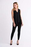 Joseph Ribkoff Womens Asymmetrical Sleeveless Tunic Style 161060J Color Black Size 08