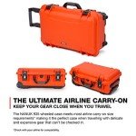 Nanuk 935 Waterproof Carry-On Hard Case with Wheels Empty - Orange - Made in Canada