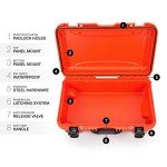 Nanuk 935 Waterproof Carry-On Hard Case with Wheels Empty - Orange - Made in Canada