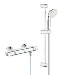 GROHE 34151004 Grohtherm 1000 Thermostatic Mixer DN 15 with Shower Fitting Chrome, 600 mm