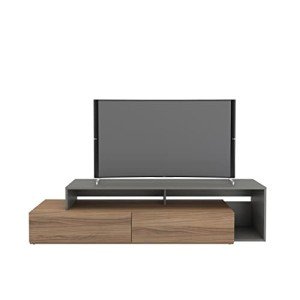 Nexera 72-Inch Tv Stand with 2 Drawers, Brown, 72-Inch