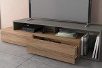 Nexera 72-Inch Tv Stand with 2 Drawers, Brown, 72-Inch