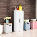 Prepac Elite Premium Home Storage Cabinet with Doors and Shelves, White Storage Cabinet, Bathroom Cabinet, Pantry Cabinet with 5 Shelves 16" D x 32" W x 72" H