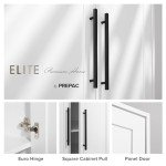 Prepac Elite Premium Home Storage Cabinet with Doors and Shelves, White Storage Cabinet, Bathroom Cabinet, Pantry Cabinet with 5 Shelves 16" D x 32" W x 72" H