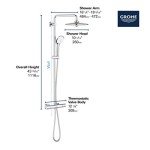 GROHE 26128EN2 Euphoria Shower System, 260, Brushed Nickel