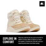 SOREL Women's Out N About lV Chillz Waterproof Boot - Honey White, Canoe - 11
