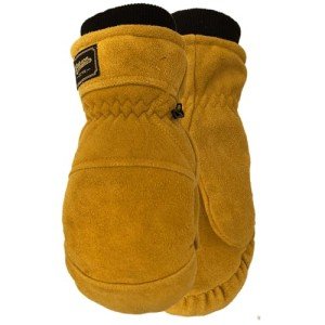 Watson Gloves Leather Winter Lined Ranch Mitts - Crazy Horse Heritage, Comfortable, Deerskin, Warm Sherpa Lining