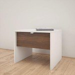 Nexera Nightstand with 1-Drawer, White, 20-Inch