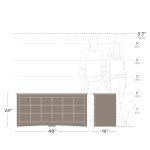 PREPAC Shoe Storage Cubbie Bench, 24" x 48" x 16", White