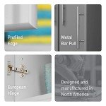 Prepac Elite Wall Mounted Storage Cabinet, 54" W x 24" H x 12" D, Light Gray