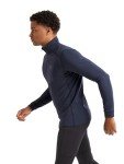 Arc'teryx Men's Standard Rho LT Zip Neck, Black Sapphire