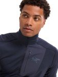Arc'teryx Men's Standard Rho LT Zip Neck, Black Sapphire