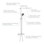 Vitalio Start 250 Cube GROHE Thermostatic Shower Column, Exposed 250 mm, Chrome, 26696000