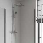 Vitalio Start 250 Cube GROHE Thermostatic Shower Column, Exposed 250 mm, Chrome, 26696000