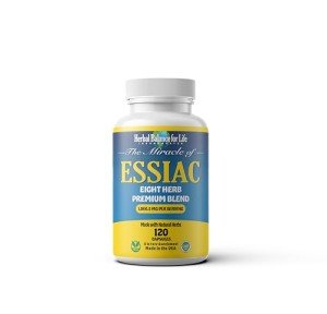 Natural Essiac Tea 8 Herb Capsules, 1066.5 mg per Serving - 120 Capsules, with Sheep Sorel Roots, More Potent 8-herb Essiac Tea Formula by Nurse Rene Caisse & Dr. Charles Brusch in The 1950s