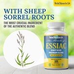 Natural Essiac Tea 8 Herb Capsules, 1066.5 mg per Serving - 120 Capsules, with Sheep Sorel Roots, More Potent 8-herb Essiac Tea Formula by Nurse Rene Caisse & Dr. Charles Brusch in The 1950s