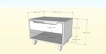 Nexera Nightstand 1-Drawer and Folding Door, Brown, 24-Inch
