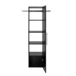 Prepac HangUps Narrow Wall Mounted Garage Storage Cabinet, Tall Storage Organizer Cabinet, 18" W x 72" H x 20" D, Black