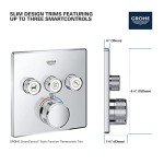 GROHE 29142000 Grohtherm Smart Thermostatic Trim with Control Module, Starlight Chrome