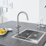GROHE 31251DC2 Blue Professional Kitchen Faucet Starter Kit, SuperSteel InfinityFinish