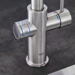 GROHE 31251DC2 Blue Professional Kitchen Faucet Starter Kit, SuperSteel InfinityFinish